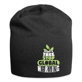 Trees Stop Global Warming - Jersey Beanie - black - Front