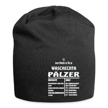 Drôle de Waschechta Pälzer Pfälzer Pfalz dialecte - Bonnet en jersey - noir - Devant