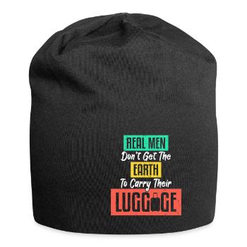 Men Dont Get The Earth To Carry - Jersey Beanie - black - Front