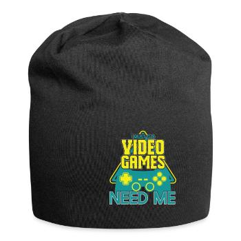 Must Go Video Games Need Me - Jersey Beanie - black - Front
