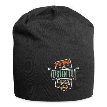Walk And Listen To Yourself - Jersey Beanie - black - Front