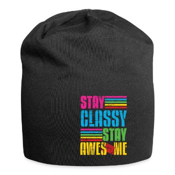 Classy Stay Aweome Retro Walkman - Jersey Beanie - black - Front