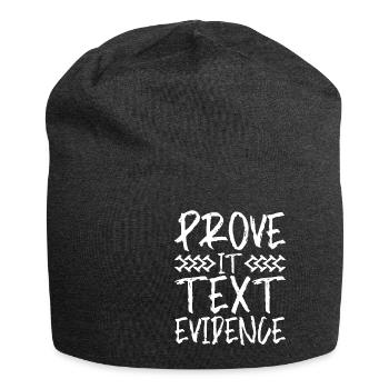 Prouvez-le, preuve textuelle 24 - Bonnet en jersey - charbon - Devant