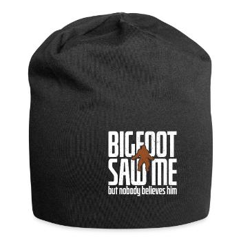 Saw Me But Noone Believed Him - Jersey Beanie - black - Front