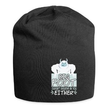Doesnt Believe Either Humor - Jersey Beanie - black - Front
