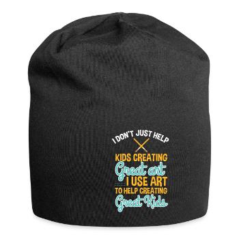 Use Art Help Creating Greatness - Jersey Beanie - black - Front