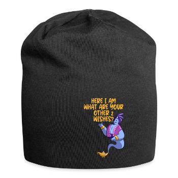 Me voici, quels sont vos 2 autres souhaits - Bonnet en jersey - noir - Devant