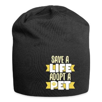 Safe A life Adopt A Pet Adoption - Jersey Beanie - black - Front