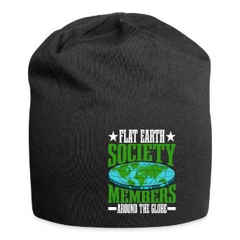 Flat Earth Society, membres du monde entier 16 - Bonnet en jersey - noir - Devant