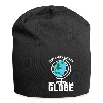 Flat Earth Society, membres du monde entier 17 - Bonnet en jersey - noir - Devant