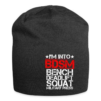 Je suis dans le banc BDSM Squat Deadlift Presse militaire9 - Bonnet en jersey - charbon - Devant