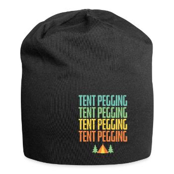 Tent Pegging Tent Forest Vintage Distressed - Jersey Beanie - black - Front