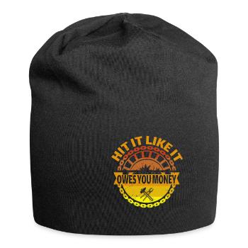 Hit It Like It Owes You Money Blacksmithing - Jersey Beanie - black - Front