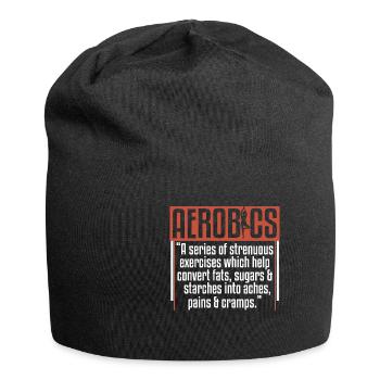 Aerobics Funny Definition Humor Sarcasm - Jersey Beanie - black - Front