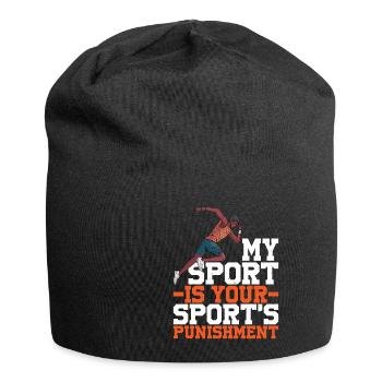 Mon sport est la punition de votre sport - Bonnet en jersey - noir - Devant