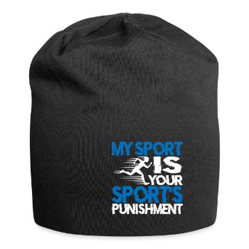 Mon sport est la punition de votre sport 2 - Bonnet en jersey - noir - Devant