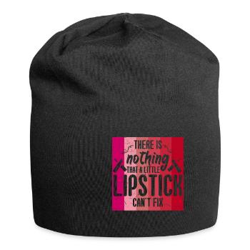 Lipstick Makes Everything Better - Jersey Beanie - black - Front