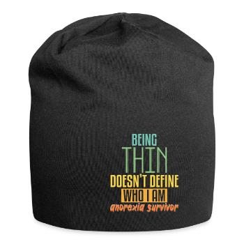 Life Is To Short For War With Your Body - Jersey Beanie - black - Front