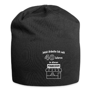 40 Jahre in einer Firma - Jersey-Beanie - Schwarz - Vorne