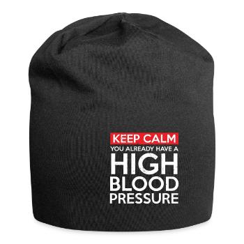 Keep Calm High Blood Pressure - Jersey Beanie - black - Front
