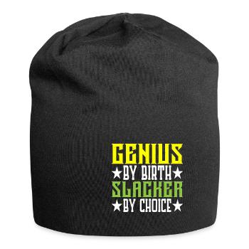 Genius By Birth Slacker By Choice 5 - Jersey-Beanie - Schwarz - Vorne