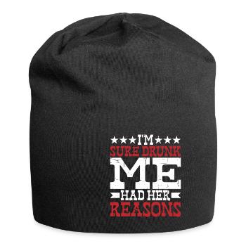 Je suis sûr que Drunk Me avait ses raisons 10 - Bonnet en jersey - noir - Devant