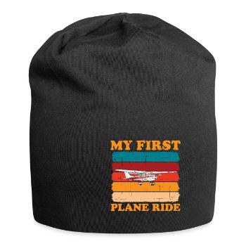 My First Plane Ride 47 - Jersey Beanie - black - Front