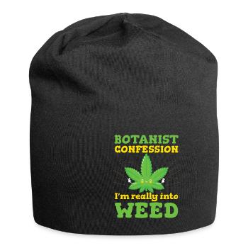 Botanist Confession Im Really Into Weed - Jersey Beanie - black - Front