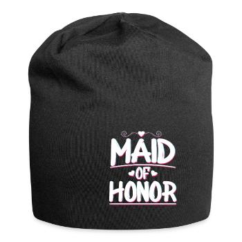 Maid Of Honor Bridesmaid Bachelorette Party - Jersey Beanie - black - Front