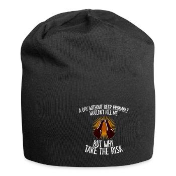 A Day Without Beer Probably Wouldn't Kill Me 4 - Jersey-Beanie - Schwarz - Vorne