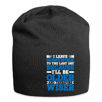 I Leave Homework To The Last Day - Jersey Beanie - black - Front