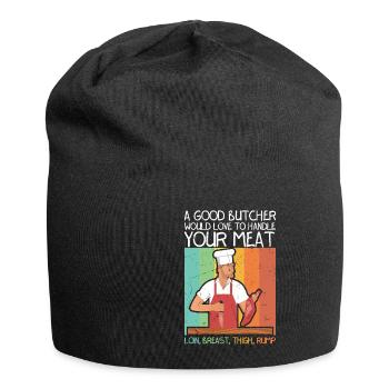 Butchery Always Fresh Meat Vintage Distressed - Jersey Beanie - black - Front