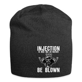 Injection Is Nice But I'd Rather Be Blown - Jersey Beanie - charcoal grey - Front