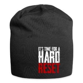 It's Time For A Hard Reset 2 - Jersey Beanie - black - Front