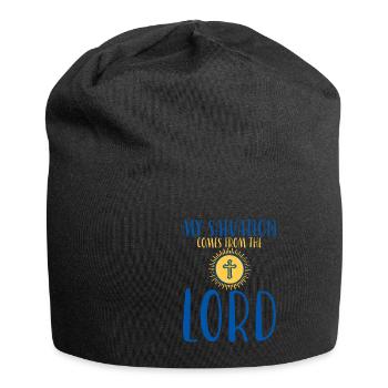 My salvation comes from the Lord 3 - Jersey Beanie - black - Front