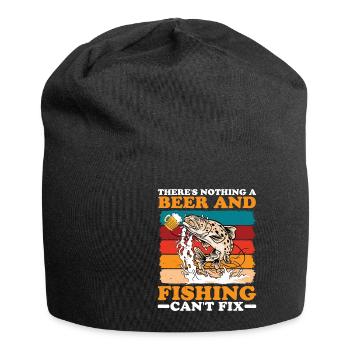There's Nothing A Beer And Fishing Can't Fix 2 - Jersey Beanie - black - Front
