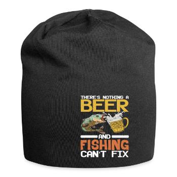 There's Nothing A Beer And Fishing Can't Fix - Jersey Beanie - black - Front