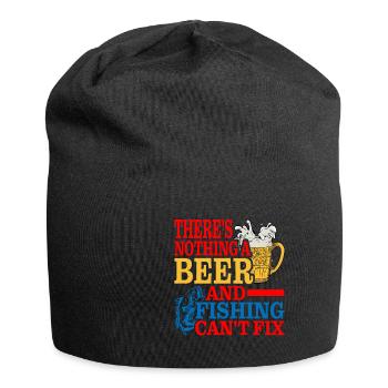 There's Nothing A Beer And Fishing Can't Fix 3 - Jersey Beanie - black - Front