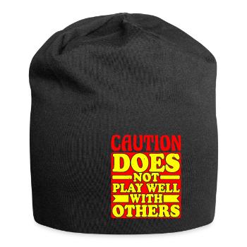 Caution Does Not Play Well With Others 34 - Jersey-Beanie - Schwarz - Vorne