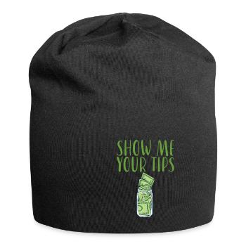 Show Me Your Tips - Jersey Beanie - black - Front