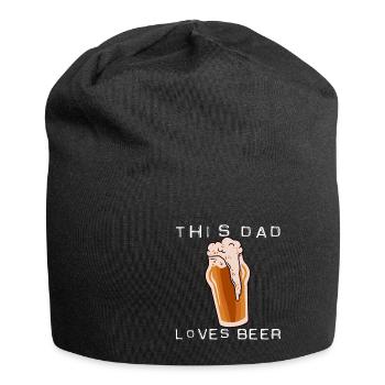 Ce père aime la bière - Bonnet en jersey - noir - Devant