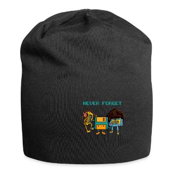 Bande dessinée rétro never forget cassette - Bonnet en jersey - noir - Devant