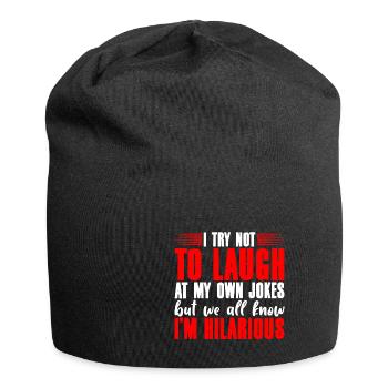 I Try Not To Laugh At My Own Jokes 3 - Jersey Beanie - black - Front