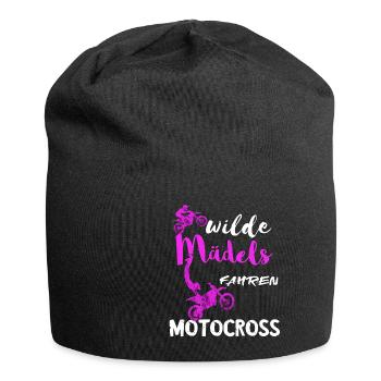 Motocross Bike Offroad Motorcycle Biker - Jersey-Beanie - Schwarz - Vorne