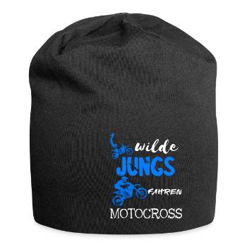 Motocross Bike Offroad Motorcycle Biker - Jersey-Beanie - Schwarz - Vorne