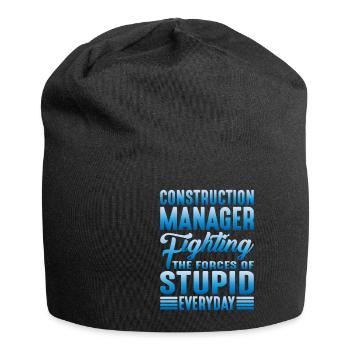 Construction Manager, Fighting Forces Of Stupid 2 - Jersey-Beanie - Schwarz - Vorne