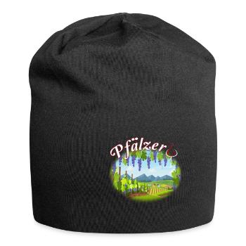100% Pfälzer Pälzer Palz Pfalz Mundart Dialekt - Jersey-Beanie - Schwarz - Vorne