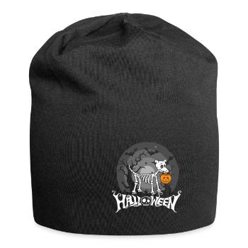 Halloween chien tour ou aigre - Bonnet en jersey - noir - Devant