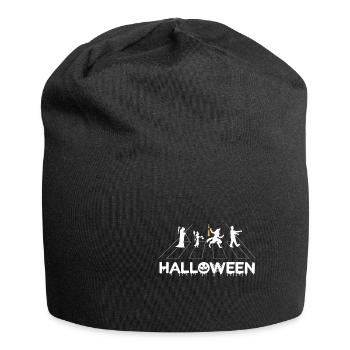 Halloween Kreaturen Zebrastreifen witzig - Jersey-Beanie - Schwarz - Vorne
