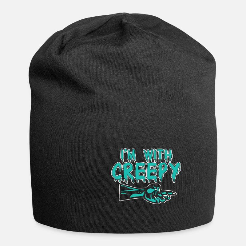 Ich bin be dem gruseligen Halloween - Jersey-Beanie - Schwarz